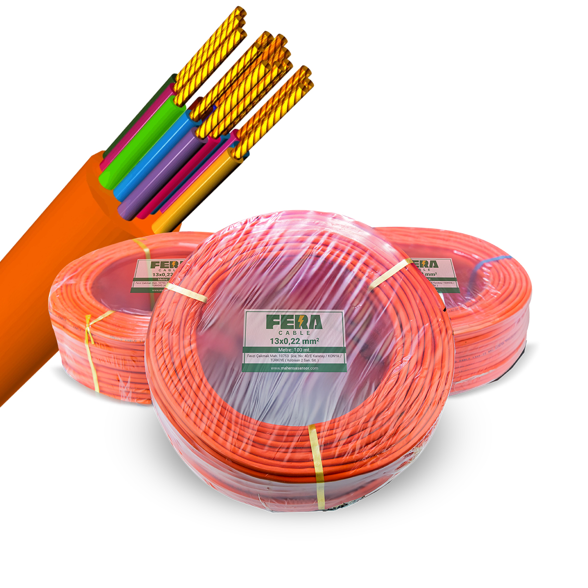 11x0,22 Dijital Kablo | Mahens Asansör | Asansör Parçaları Üretimi, Kablo ve Yedek Parça İmalatı – Tırnak Grubu, Kablo Grubu, NYAF Kablolar, Dijital Kablolar, Kuyu Dibi TTR Kablolar, Flexible Kablolar, Halat Şişeleri, Plastik Parçalar, Denge Zinciri ve Regülatör Grubu